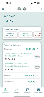Account Aggregation Screenshot