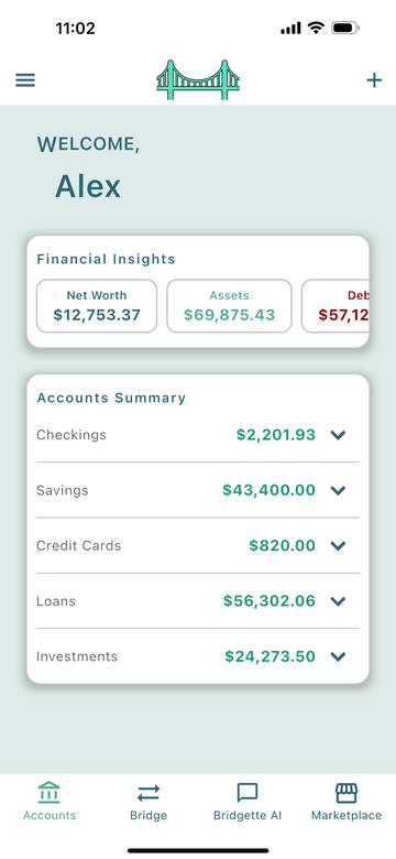 Bridge app dashboard